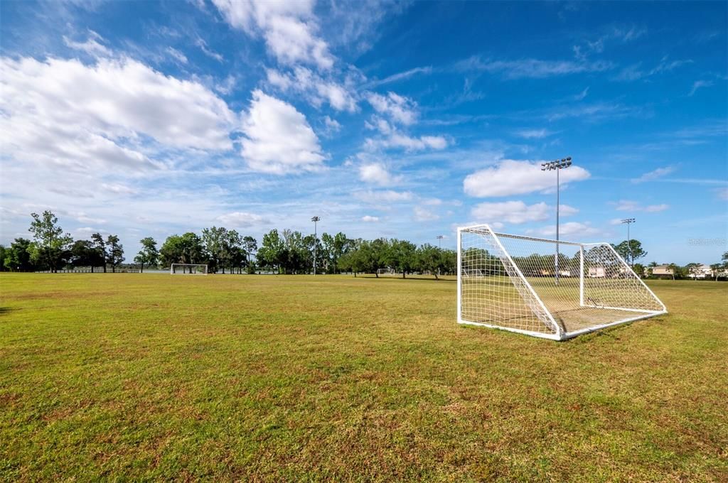 The community soccer fields