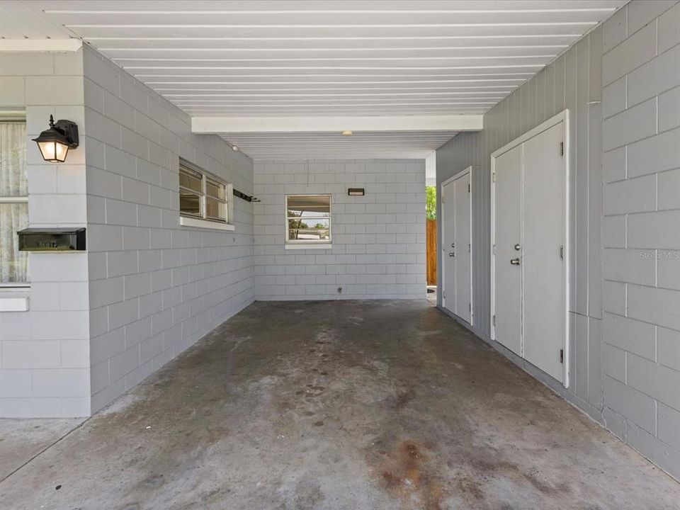 Carport with Storage and Laundry