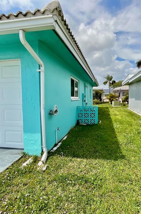 Garage side of house