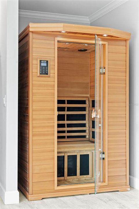 Sauna is included but is removable if you prefer to have more room