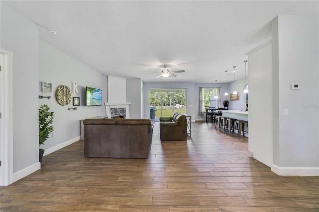 Follow the natural flow into the living area/kitchen!