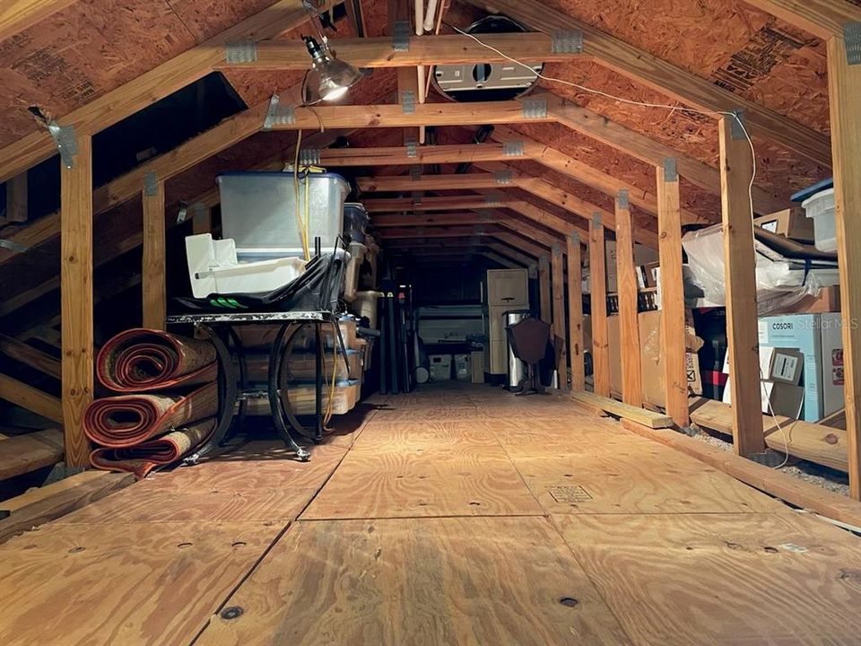 expansive attic storage