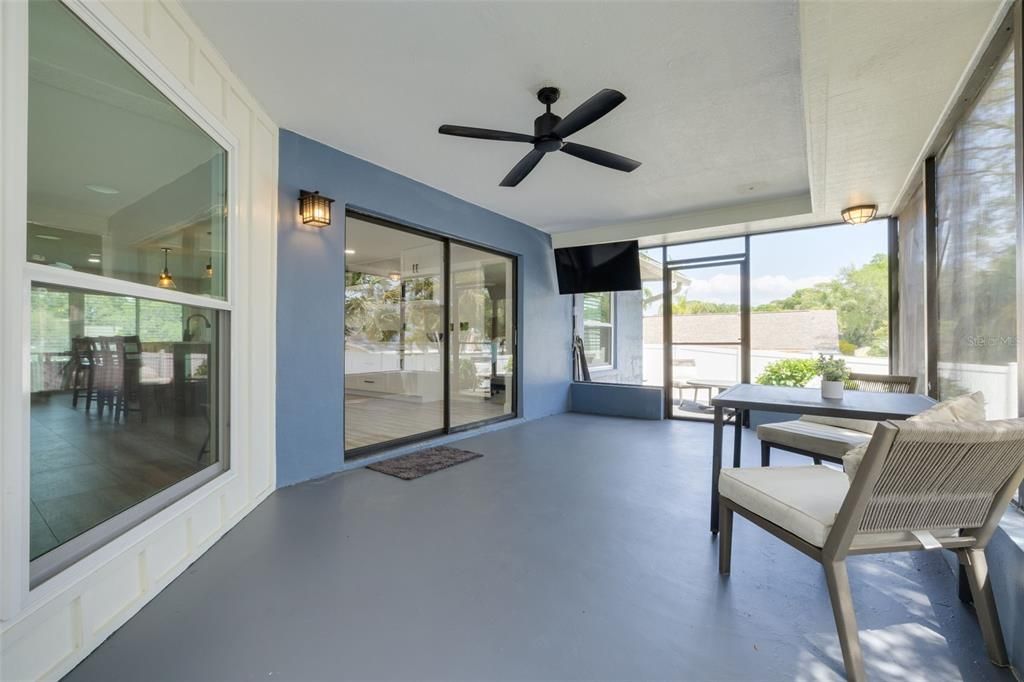 Covered screened porch