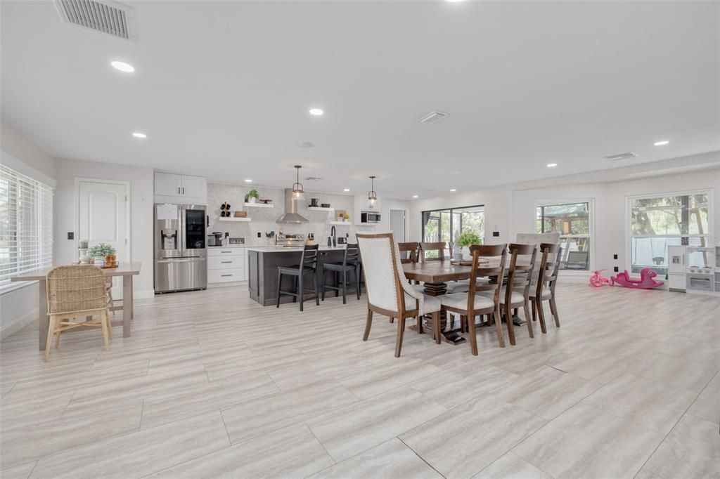 The large open floor plan is perfect for entertaining