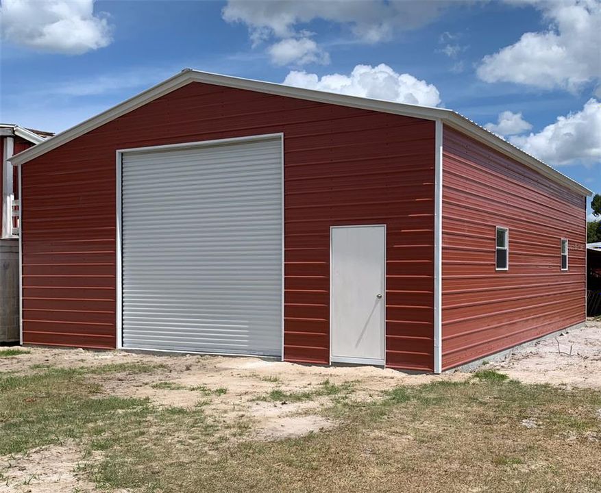 Metal building located on same 7 acre parcel as farmhouse
