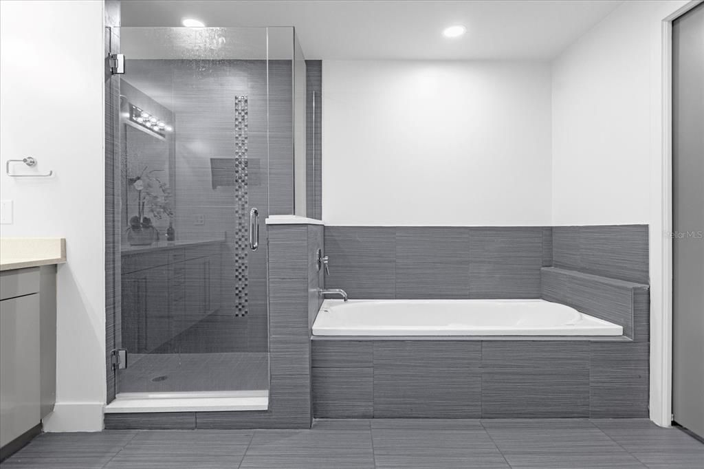 Separate shower, and JETTED Tub