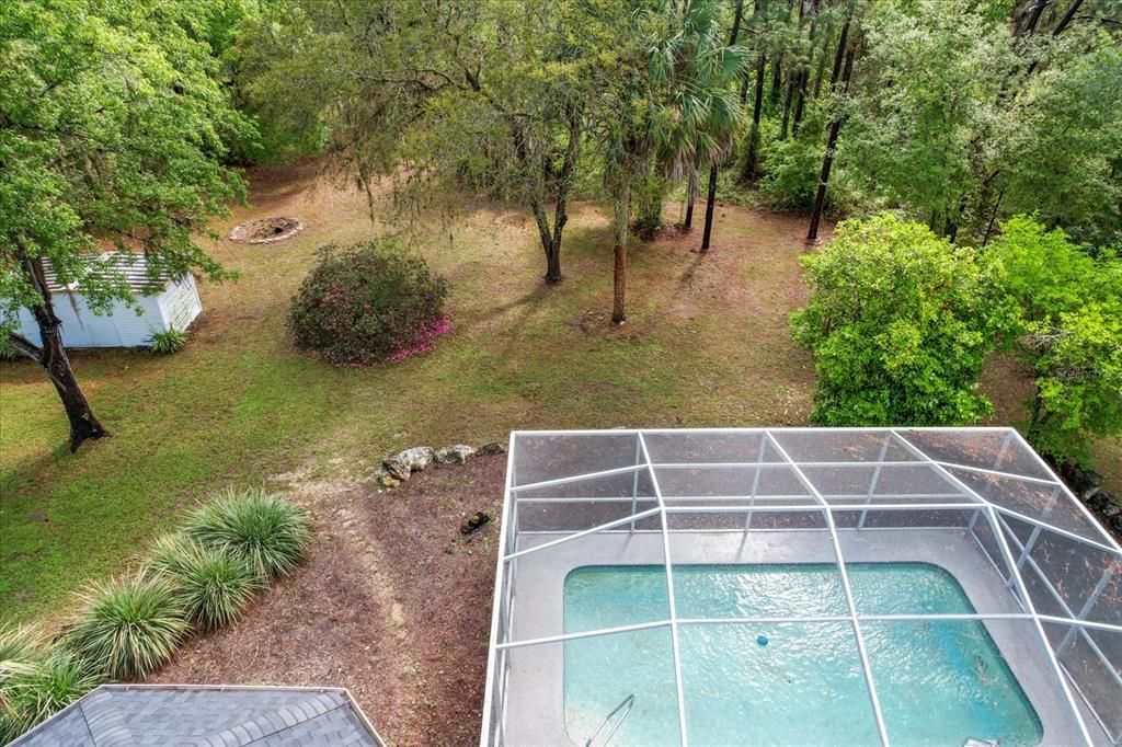 Overhead of lanai and pool