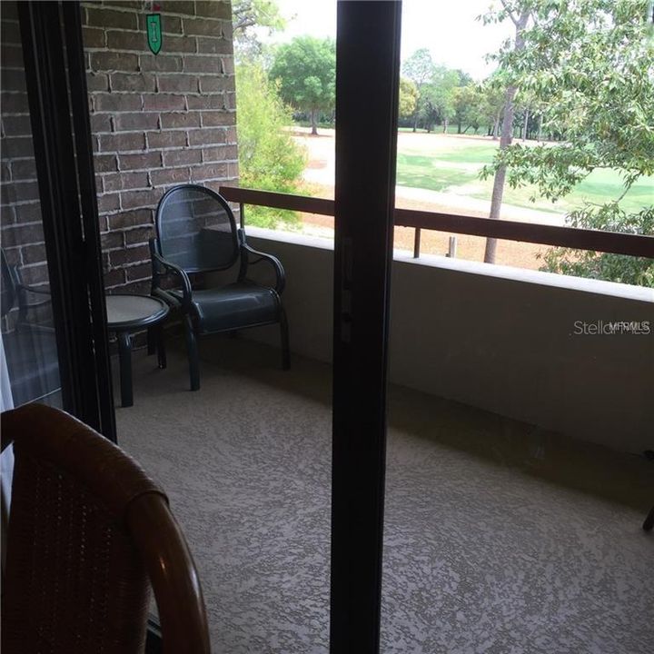 Sliding glass doors to balcony.