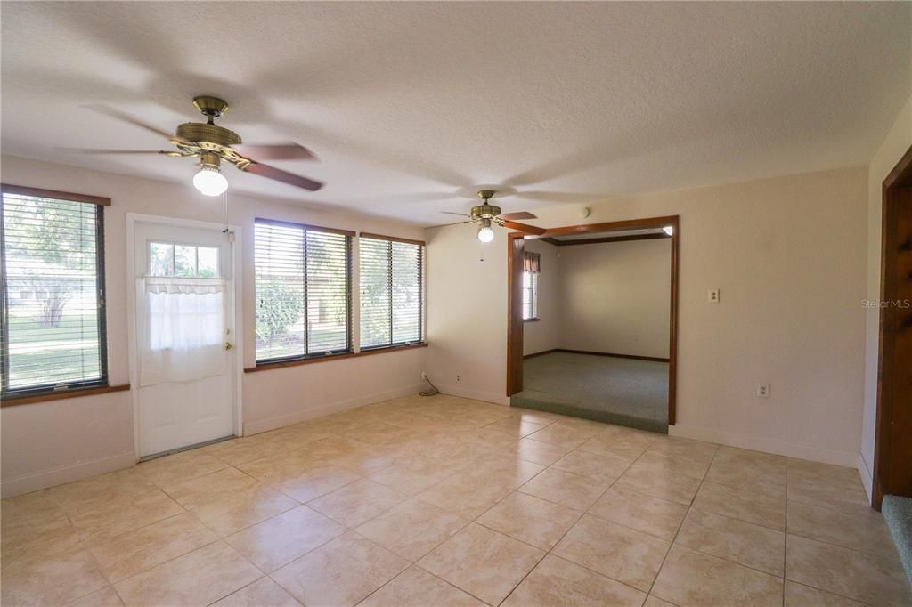 Family room tiled.