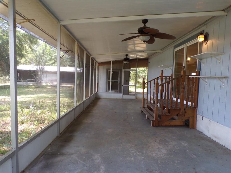 Enclosed back porch