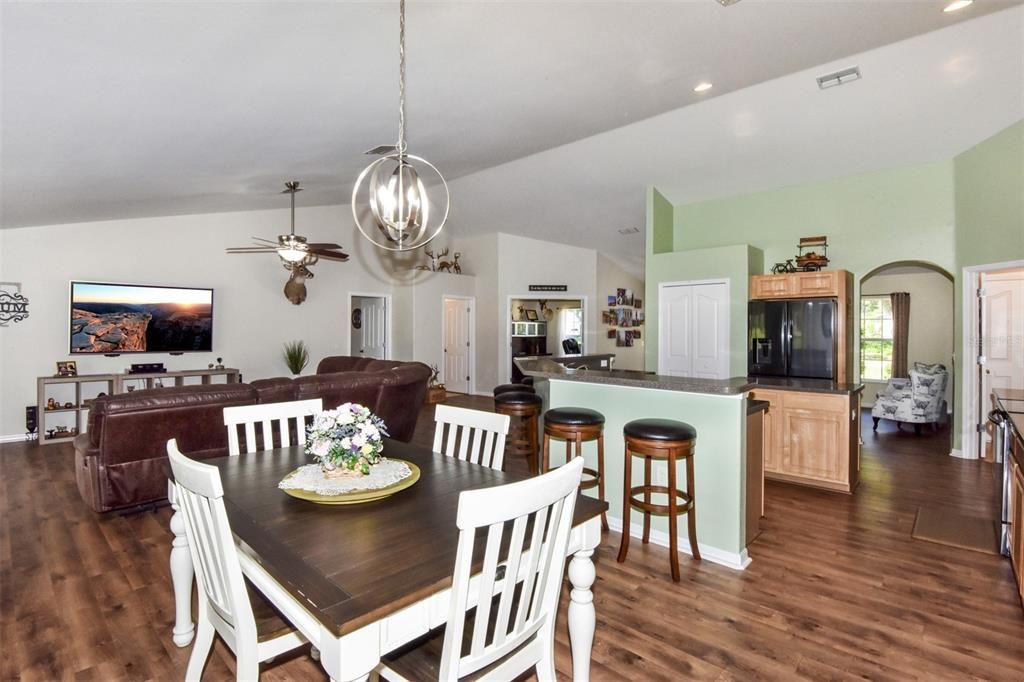 Large Open Breakfast Nook To Greatroom & Kitchen