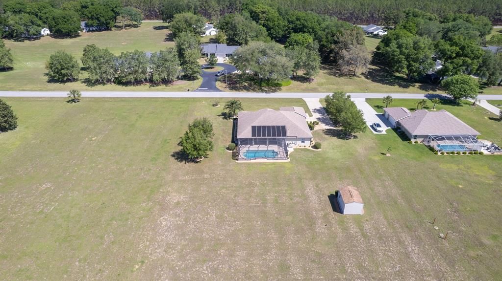 Expansive Aerial Back View of Home & Neighborhood