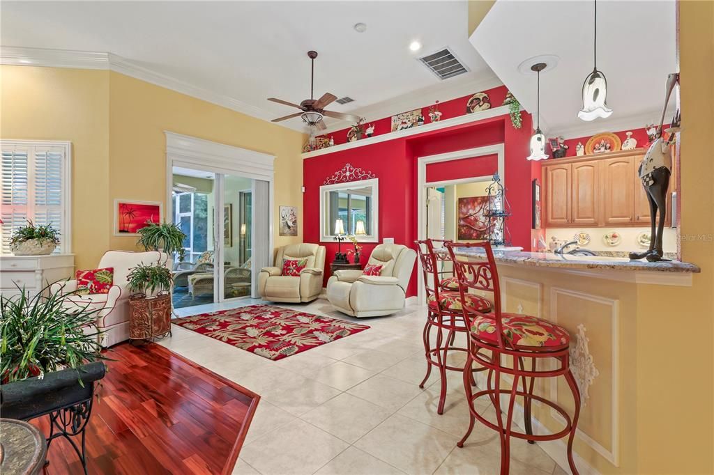 View of kitchen and breakfast nook area