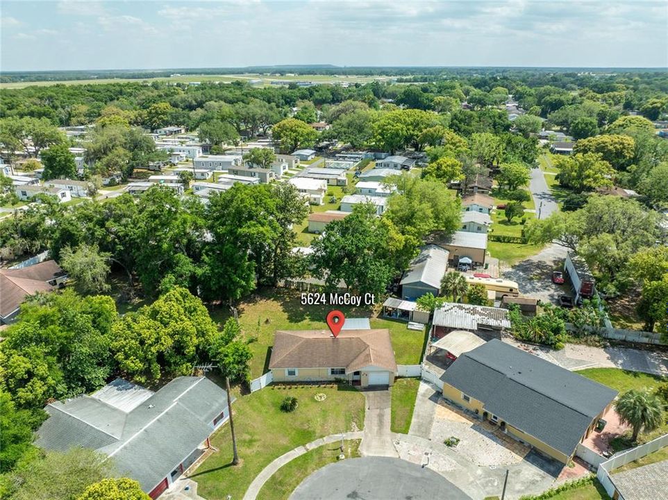 Aerial view of property