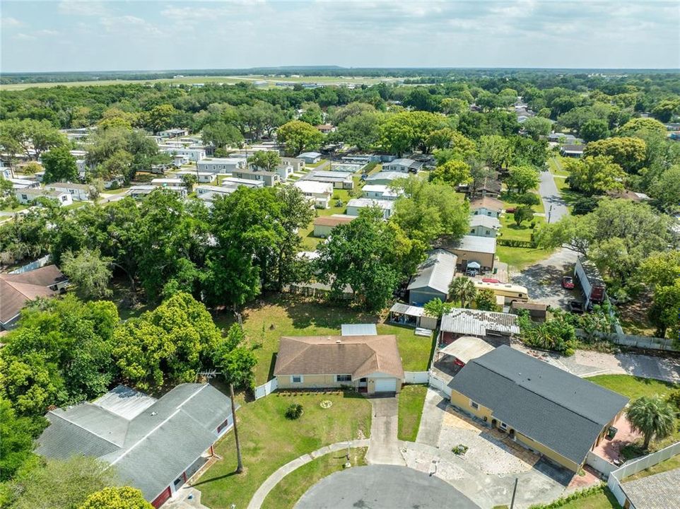 Aerial photo taken from front of home.