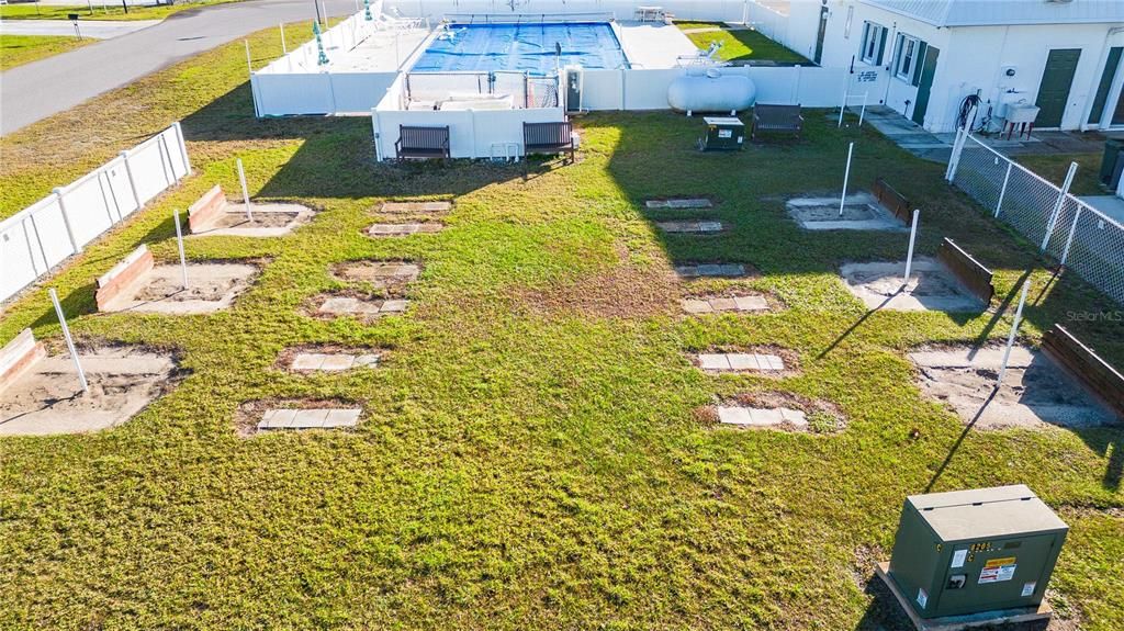 Community horseshoe area.