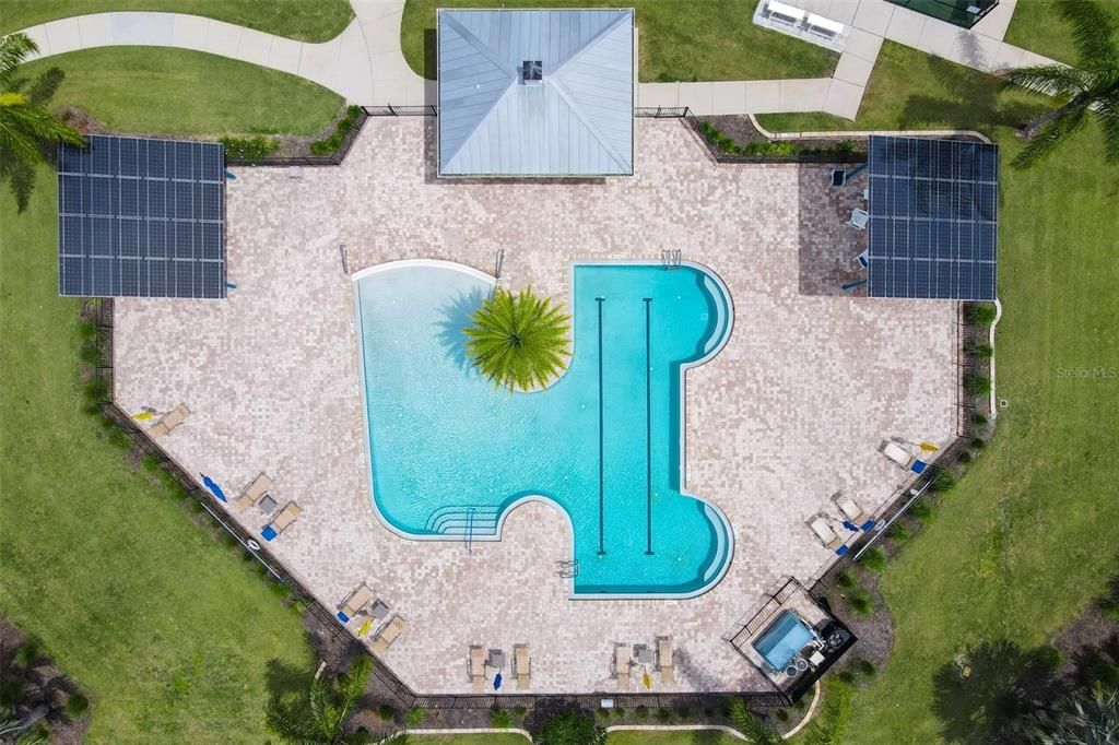Aerial of Pool Area