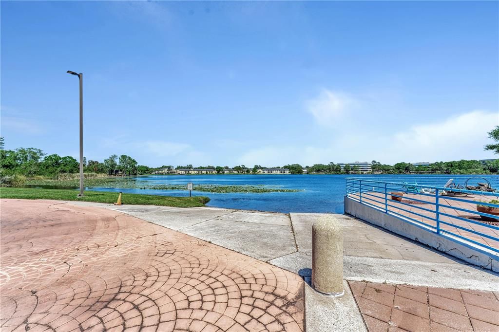 Boat Ramp with parking is located near the pool