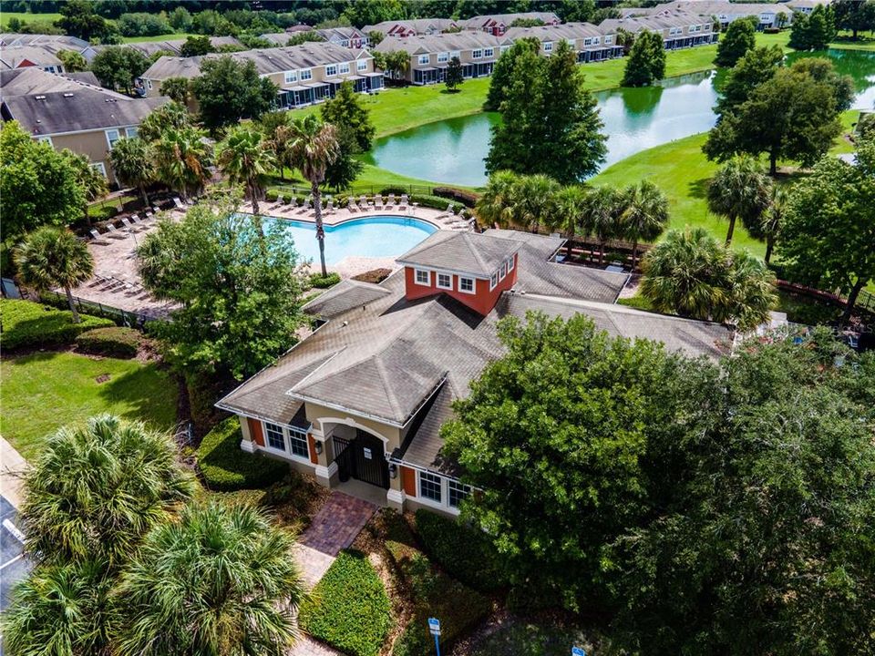 Aerial View of Wynchase Clubhouse and Pool