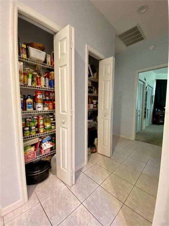 Pantry areas off of kitchen