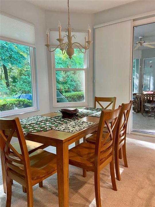 Dining area view to patio