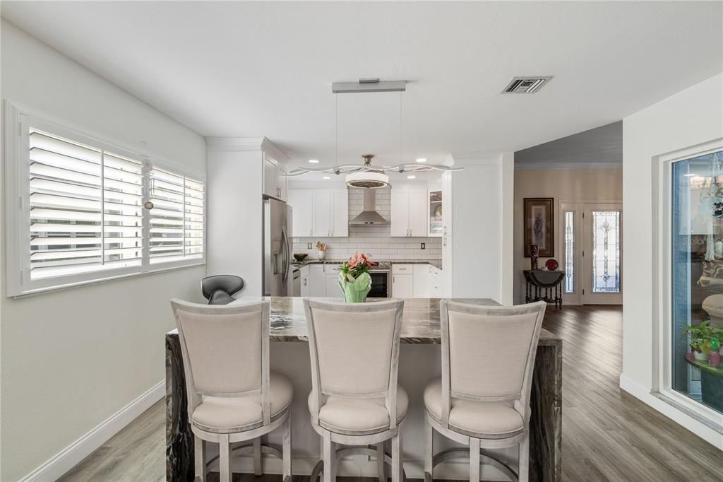 Eating Space in Kitchen 221 Coral St | Venice Island Home, 34285