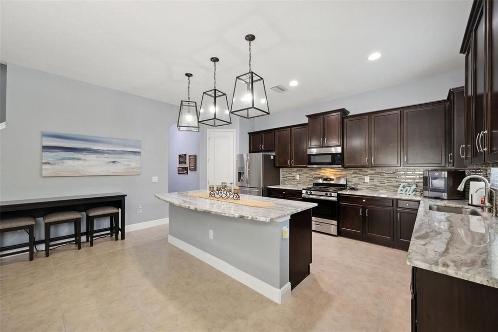 Large Cabinets and Stone Counters