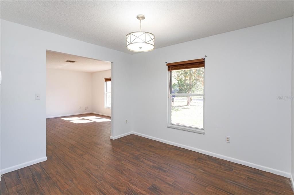 Dining Room Connecting to Living Room