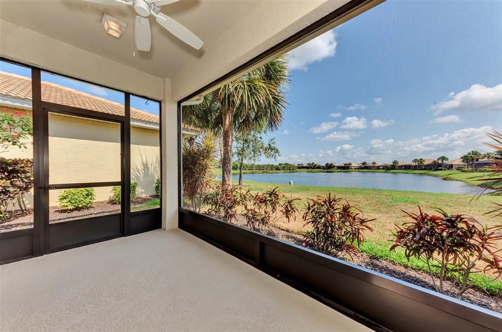 Lanai overlooking pond/golf course