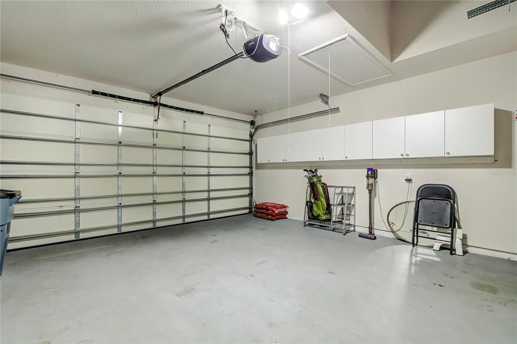 Large two-car garage