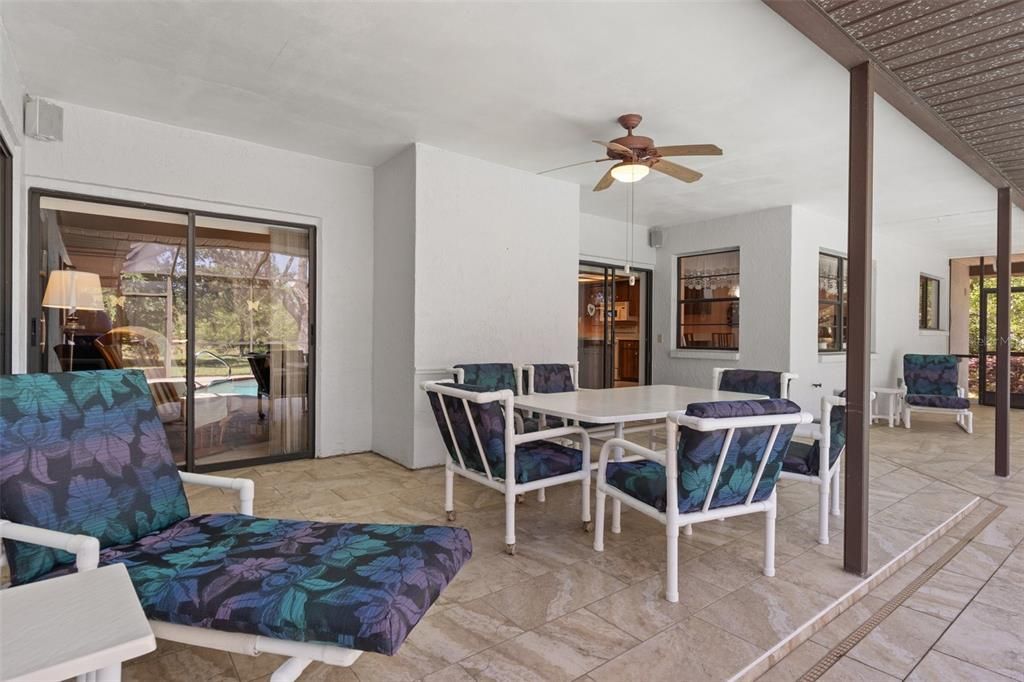 Covered area of screened lanai