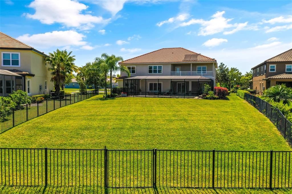 Huge yard behind the pool area!