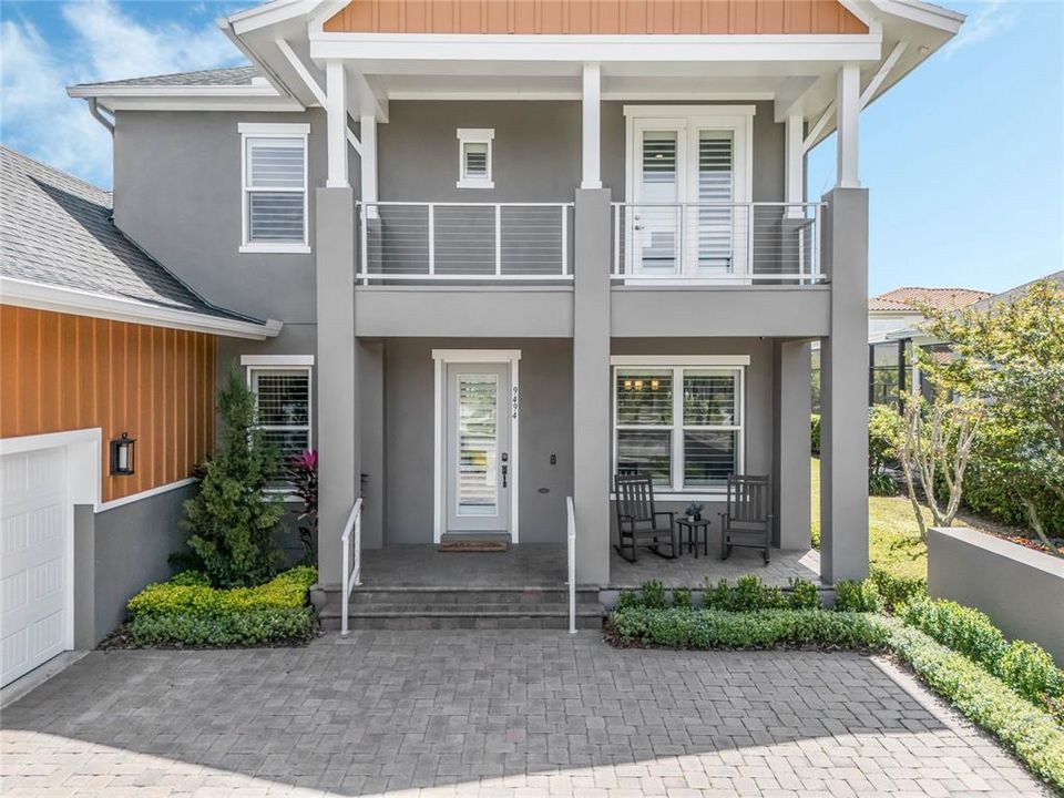 Balcony with French Doors off Media Room