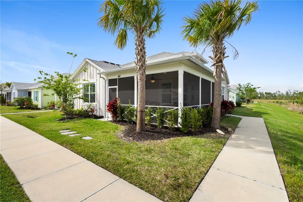 Sidewalks, mature landscaping, and a fully maintained lawn. All included!