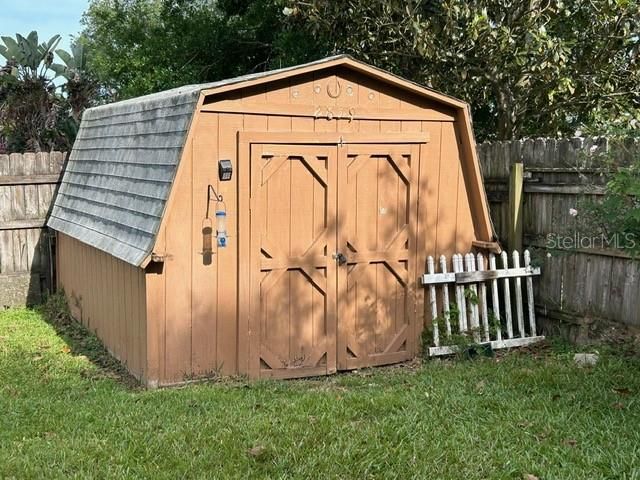 shed in back yard