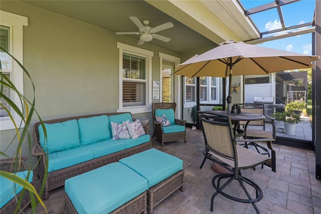EXPANDED LANAI ~ YOU WILL LOVE THIS PARTIALLY COVERED AND SCREENED-IN LANAI!