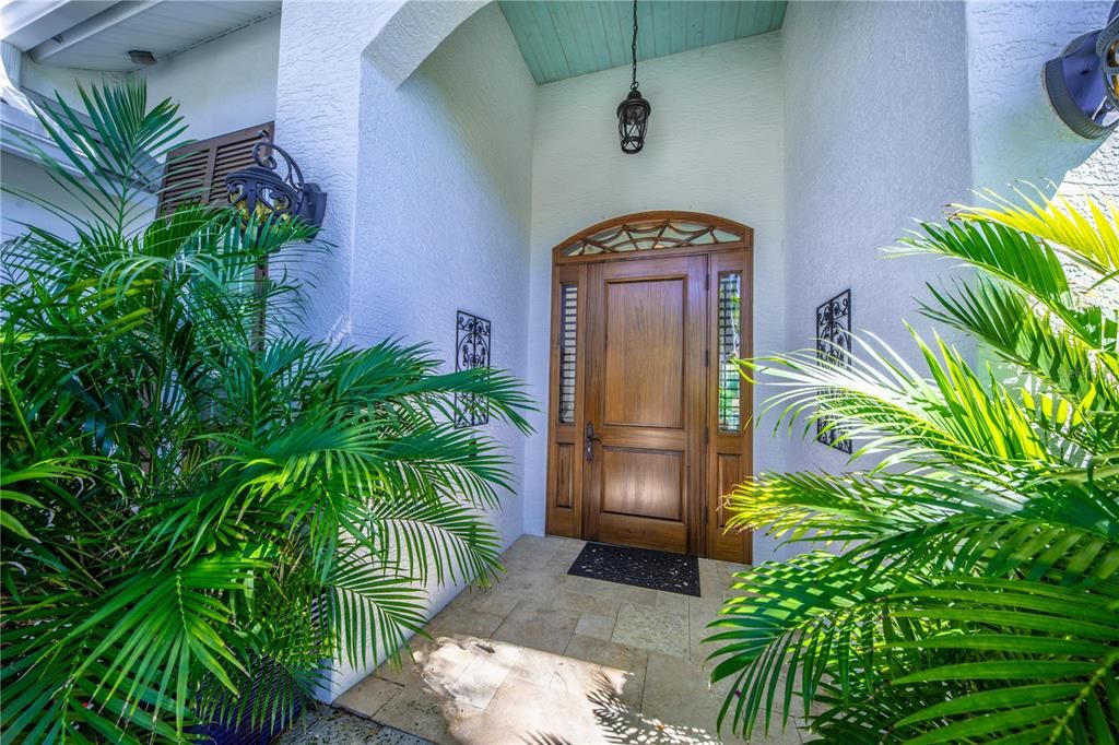 Custom 42 inch by 8 foot mahogany entry door