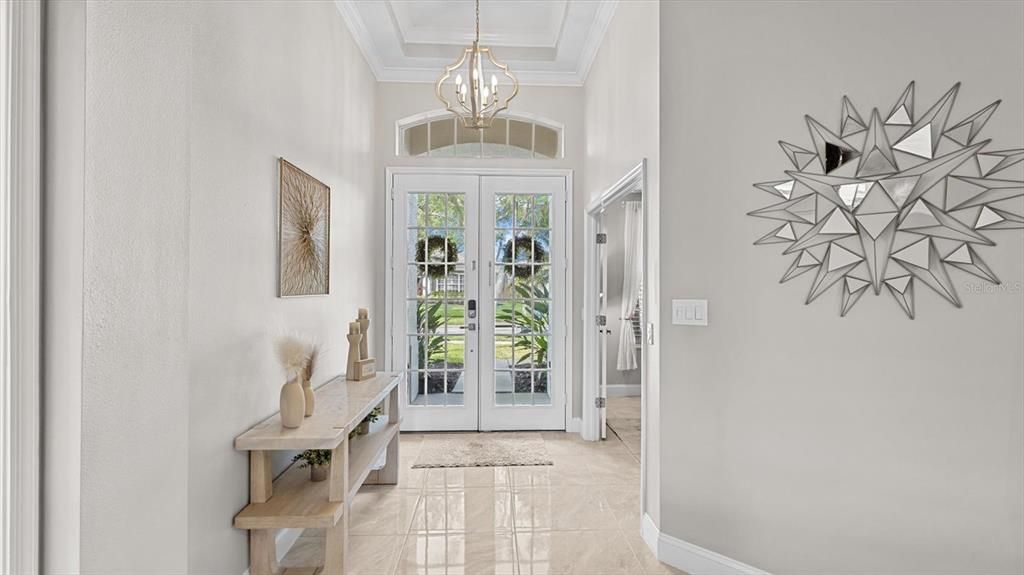 Light and bright foyer.