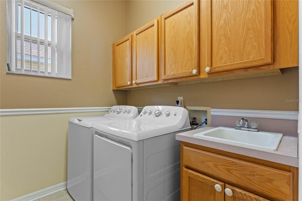 inside laundry with sink