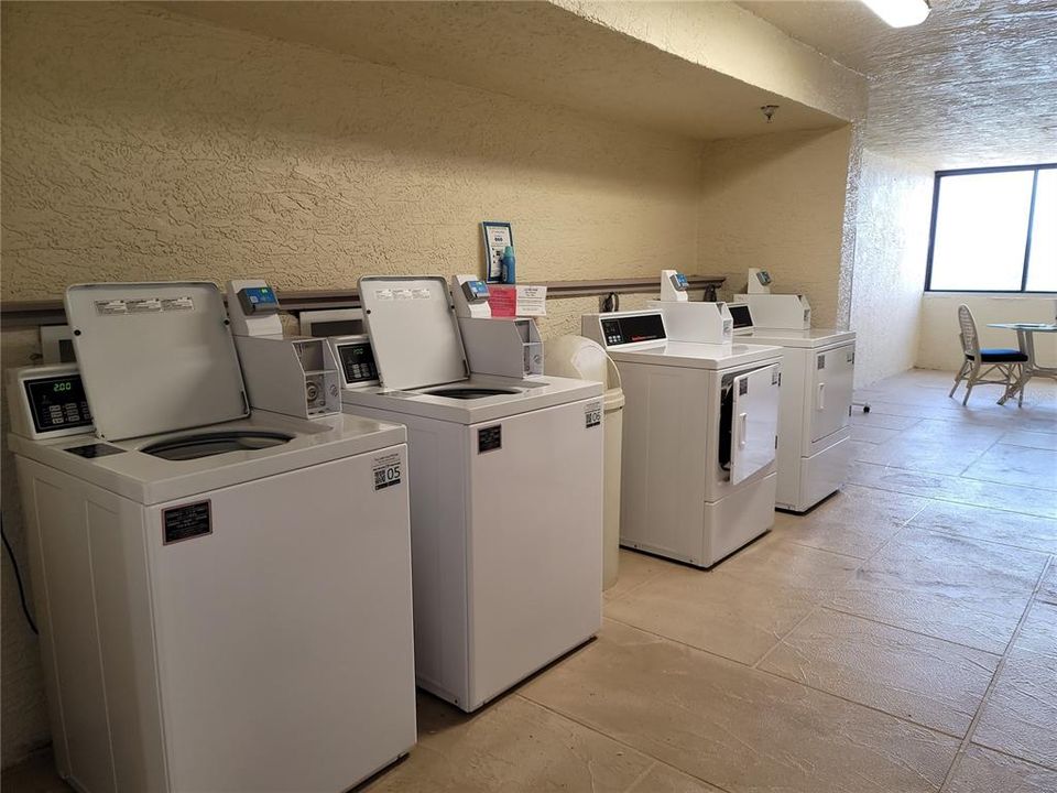 Coined Laundry, only 4 units down.  Laundry faciities on each even numbered floor.