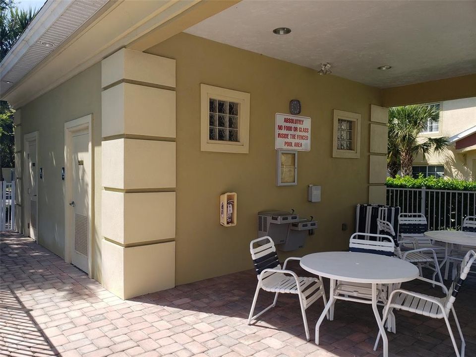 Pool area and Mail center