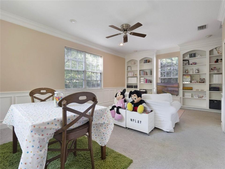 This flex space could be utilized as a home office or playroom. It also includes a closet so ulitmately if desired it could be a seventh bedroom.