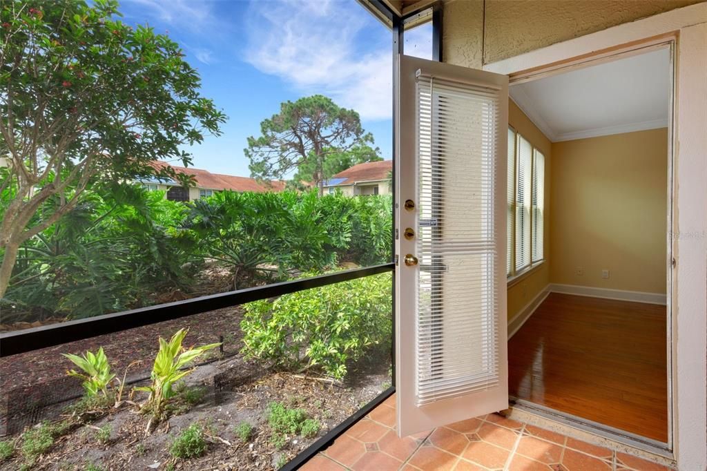 Screened Lanai with access to Living area