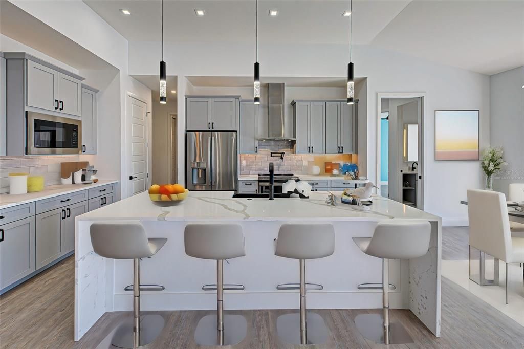 contemporary kitchen (virtually staged)