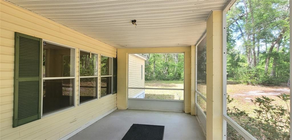 Front porch at front door facing North(right)