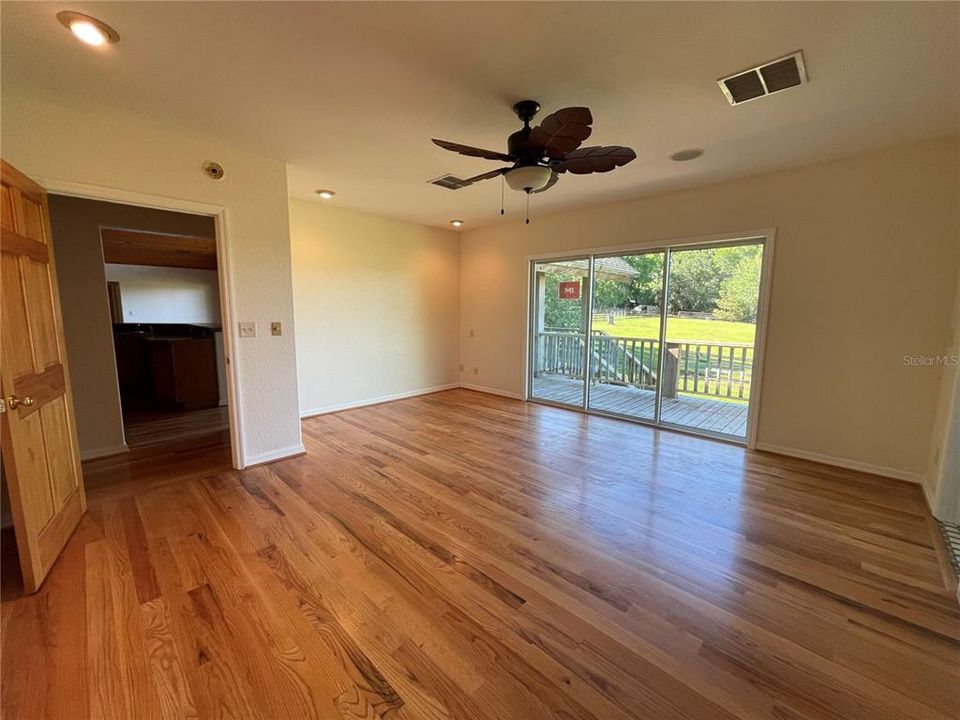 Guest bath with access to back deck