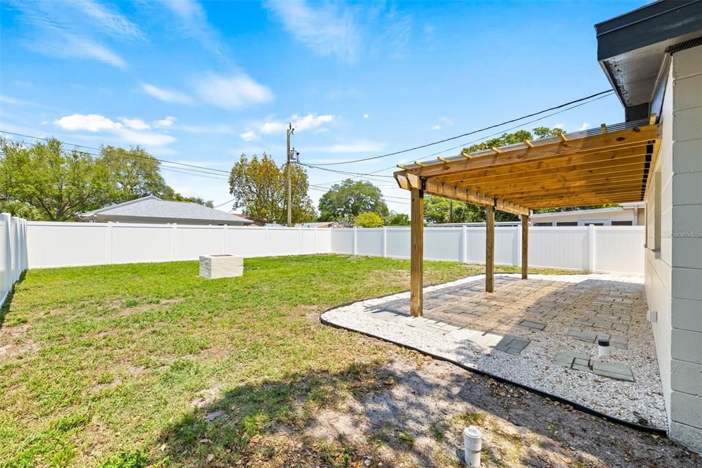 Large Backyard fully fenced in