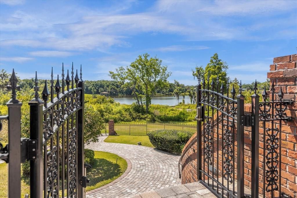 Gate to the lower garden and Lake