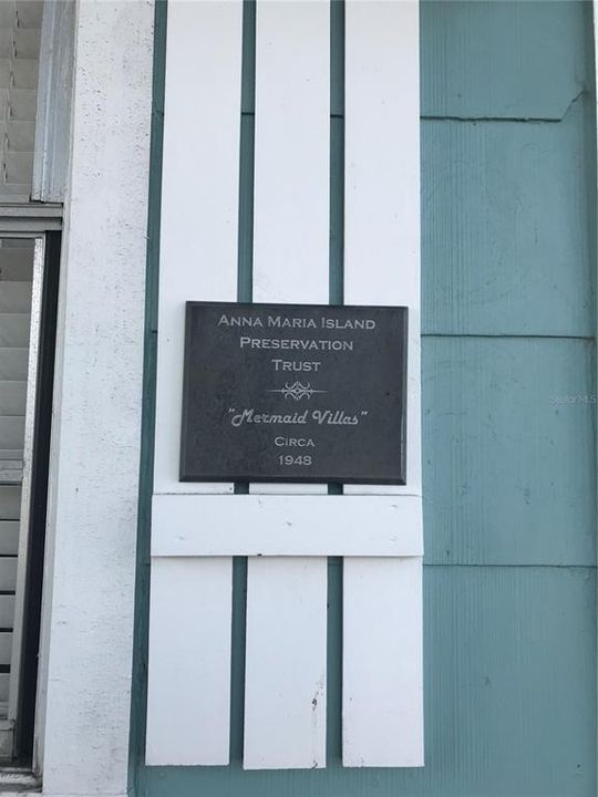 Historic Mermaid cottage plaque