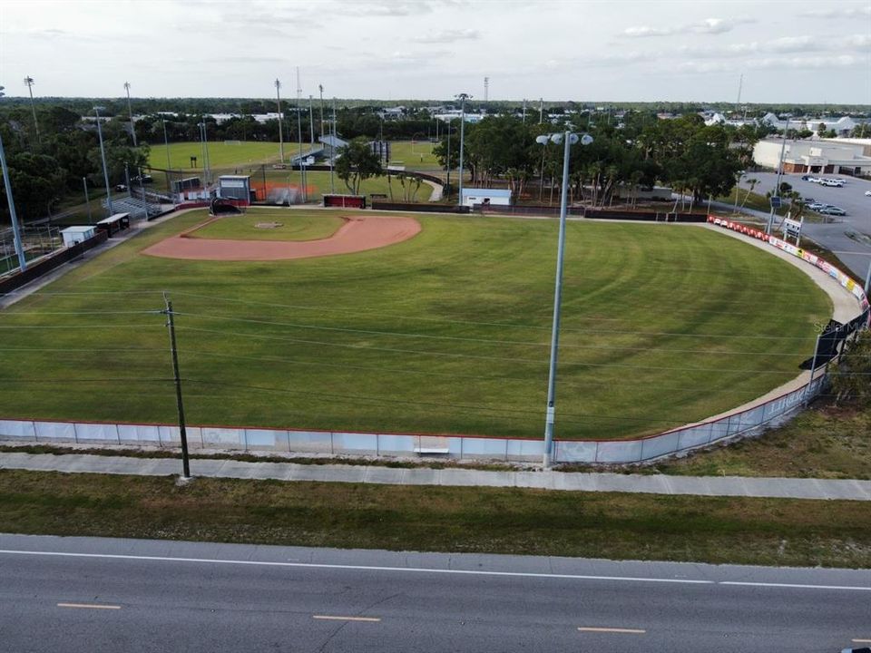 High School Ball Field Directly across from Home